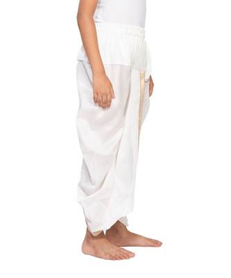 White Boys Cotton-Silk Pitambari Dhoti 2