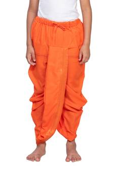Orange Pooja Dhoti for Boys