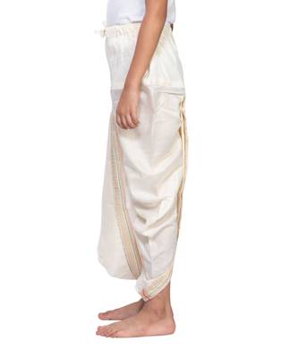 White Traditional Dhoti for Boys 2