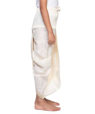 White Traditional Dhoti for Boys 4