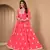 Pink embroidered faux georgette salwar