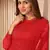 Red embroidered net salwar