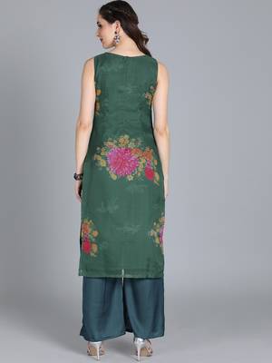 Boat Neck Wide Leg Pant Suit 2