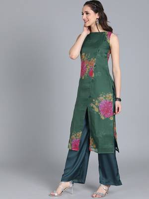 Boat Neck Wide Leg Pant Suit 3