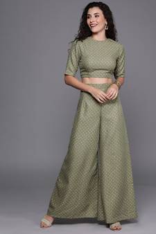 Foil Printed Rayon A Line Palazzo Set