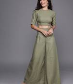 Foil Printed Rayon A Line Palazzo Set