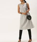 White Rayon Kurta Narrow Straight Pant Set