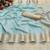 Sky blue woven cotton silk saree with blouse