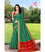 gareen kota silk saree with plain blouse