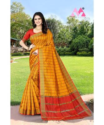 gareen kota silk saree with plain blouse 1