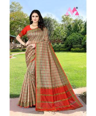 gareen kota silk saree with plain blouse 1
