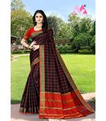 gareen kota silk saree with plain blouse