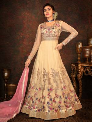 Chiku embroidered net salwar 1