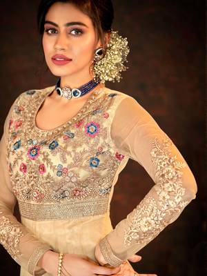 Chiku embroidered net salwar 3
