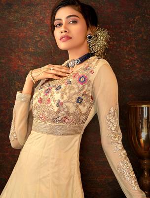 Chiku embroidered net salwar 4