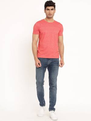 Red plain cotton men-tshirts 5