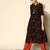 Indo Era Black Printed Empire Waist A-line Kurta