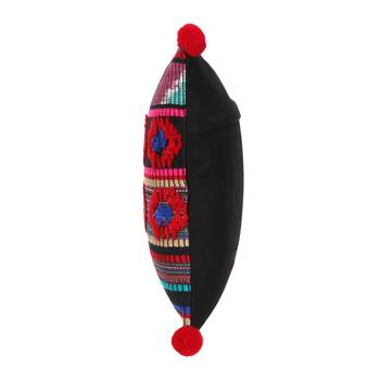 Mezposh Tribal Red & Multi Striped Acrylic Jacquard Cushion Cover 4