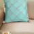 Mezposh Tribal Sea Green & Coral Ethnic Motifs Embroidered Faux Silk Cushion Cover (16x16)