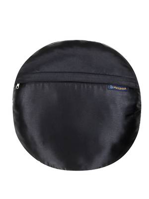 Mezposh Rasta Black Quilted Satin Round Cushion Cover (14) 3