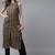 Indo Era Black Striped Straight Kurta