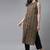 Indo Era Black Striped Straight Kurta