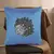 Mezposh Dazzle Air Force Blue & Metallic Quirky Embellished Faux Silk Cushion Cover (16x16)