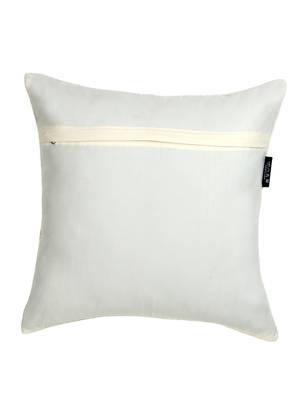 Mezposh Rustic Natural & Mustard Polka Cotton Cushion Covers (16x16)  Set of 2 4