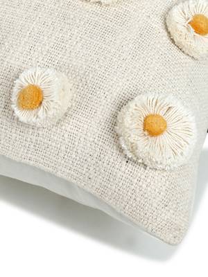 Mezposh Rustic Natural & Mustard Polka Cotton Cushion Covers (16x16)  Set of 2 5