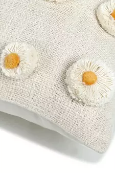 Mezposh Rustic Natural & Mustard Polka Cotton Cushion Covers (16x16)  Set of 2