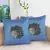 Mezposh Dazzle Air Force Blue & Metallic Quirky Embellished Faux Silk Cushion Covers (16x16)  Set of 2
