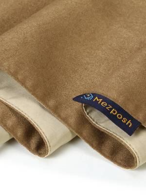 Mezposh Dazzle Camel Brown & Copper Floral Embellished Suede Table Runner (6 Seater) 5