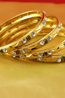 gold moti stone cz polki kundun meenakari pearl bangle kara size-2.6