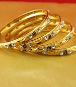 gold moti stone cz polki kundun meenakari pearl bangle kara size-2.6