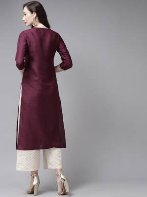 Indo Era Yoke Design Polyester Multicolored Straight Pack of 3 Kurtas 3