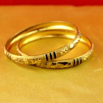 gold moti stone cz polki kundun meenakari pearl bangle kara size-2.6 1