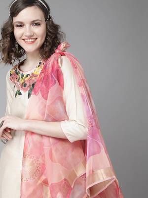 Indo Era Embroidered Straight Palazzo Kameez Dupatta Set 5