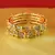 Gold Moti Stone Cz Polki Kundun Meenakari Pearl Bangle Kara