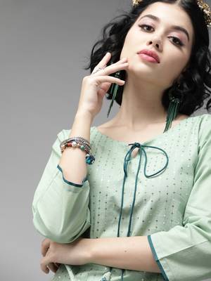 Indo Era Sea Green Embroidered Straight Kurta Sharara With Dupatta Set 4