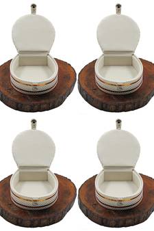 Atorakushon   Jewellery Storage Box Travel Bangle Box Necklace Wardrobe Organizer Vanity Box For Women Pack Of 4
