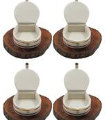 Atorakushon   Jewellery Storage Box Travel Bangle Box Necklace Wardrobe Organizer Vanity Box For Women Pack Of 4
