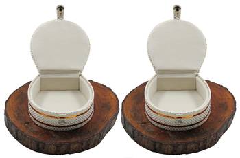 Atorakushon   Jewellery Storage Box Travel Bangle Box Necklace Wardrobe Organizer Vanity Box For Women Pack Of 2 1