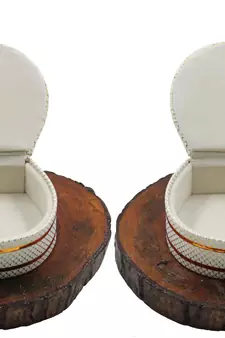 Atorakushon   Jewellery Storage Box Travel Bangle Box Necklace Wardrobe Organizer Vanity Box For Women Pack Of 2