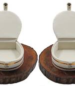 Atorakushon   Jewellery Storage Box Travel Bangle Box Necklace Wardrobe Organizer Vanity Box For Women Pack Of 2