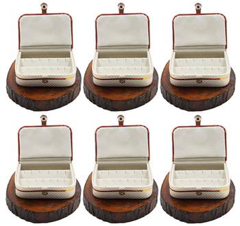 Atorakushon   Jewellery Storage Box Travel Ring Earrings Necklace Wardrobe Organizer Vanity Box For Women Pack Of 6 1
