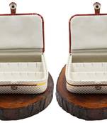 Atorakushon   Jewellery Storage Box Travel Ring Earrings Necklace Wardrobe Organizer Vanity Box For Women Pack Of 2