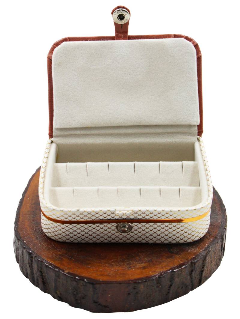 Atorakushon   Jewellery Storage Box Travel Ring Earrings Necklace Wardrobe Organizer Vanity Box For Women Pack Of 2