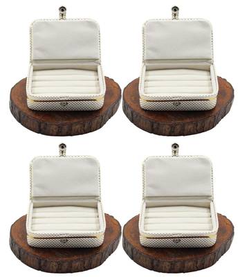 Atorakushon   Jewellery Storage Box Travel Ring Earrings Necklace Wardrobe Organizer Vanity Box For Women Pack Of 4 1