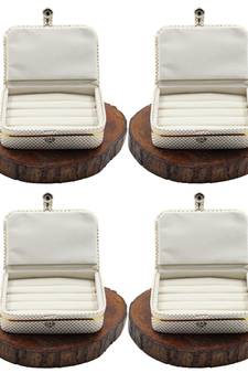 Atorakushon   Jewellery Storage Box Travel Ring Earrings Necklace Wardrobe Organizer Vanity Box For Women Pack Of 4
