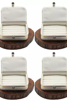 Atorakushon   Jewellery Storage Box Travel Ring Earrings Necklace Wardrobe Organizer Vanity Box For Women Pack Of 4